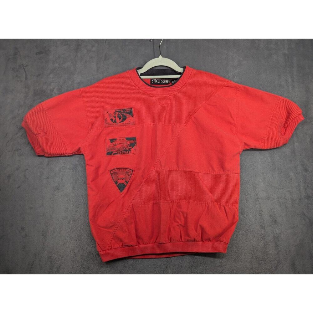 Sears Street Scenes Boys Shirt Size XL Red Vintage Short Sleeve Space 2020